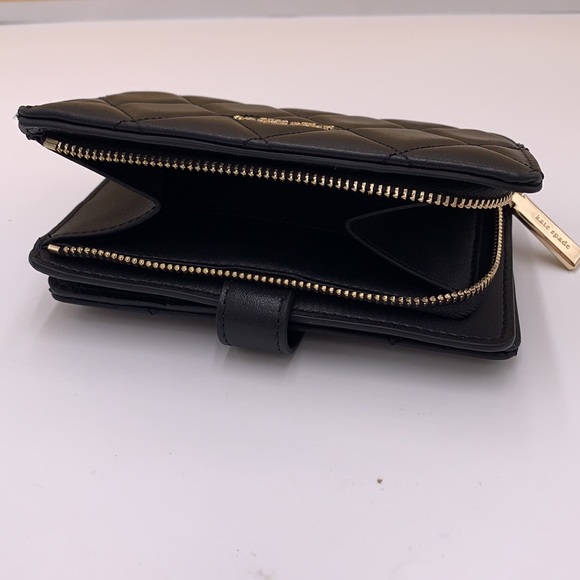 KATE SPADE Carey Medium Compact Bifold Wallet BLACK COLOR - Picture 11 of 15